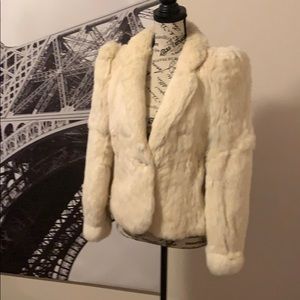 Vintage rabbit fur coat size S
